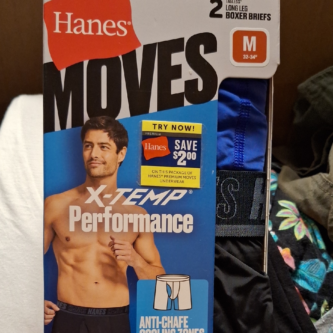 Hanes Blue XTemp Boxer Briefs 2Pack